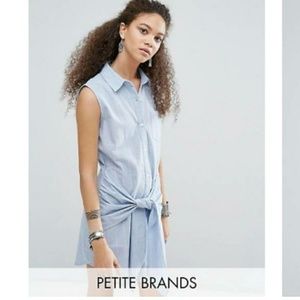 Glamorous Petite Shirt Front Tie Dress